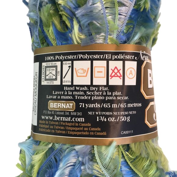 Bernat Boa Yarn Lot 2 Skeins 1.3oz-50g Mocking Bird Eyelash - Picture 3 of 4